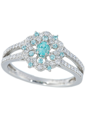 巴西天然碧玺戒指钻石30分