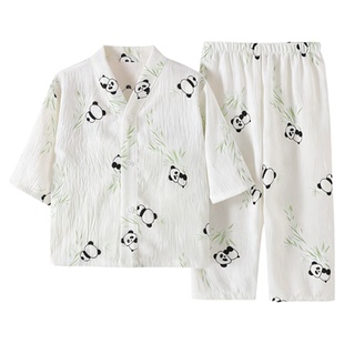 男童睡衣夏季七分袖云朵棉薄款男孩宝宝儿童2026新款家居服套装