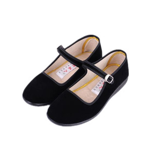 老北京布鞋单女礼仪酒店上班演出穿平跟软底34一字带33方口41码42