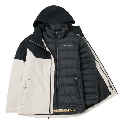 哥伦比亚羽绒三合一冲锋衣男冬季新款户外防风外套保暖夹克运动服