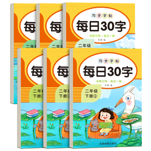 2026新版二年级练字帖上册下册人教版语文课本同步字帖小学生2年级每日30字正楷练字专用每日一练初学者神器汉字笔画笔顺本写字帖