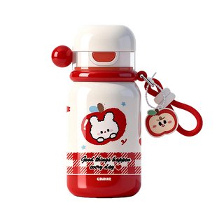 保温杯女生高颜值带盖水杯送礼实用新款不锈钢学生上学专用吸管杯