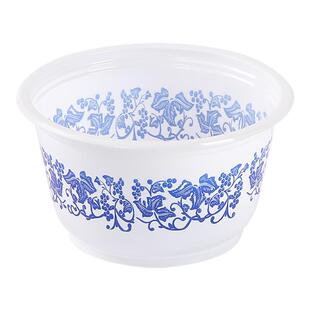 一次性碗青花瓷碗一次性筷子食品级家用加厚耐高温饭碗汤碗打包盒