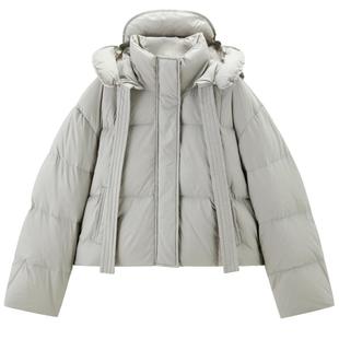 【商场同款】乐町超短连帽羽绒服24年冬季新款保暖外套C2ACE4312