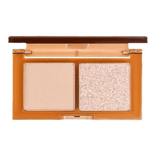 越画越好看 白开水清透眼妆 浅杏打底双色眼影06亮片学生通勤新手