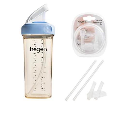原装进口hegen吸管配件海格恩吸管杯直饮学饮宝宝奶瓶吸嘴杯盖嘬