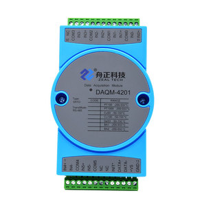 热电阻采集模块转485modbus工业级7路PT100输入温度采集daqm4201