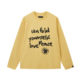 Dangerouspeople薛之谦dsp撞色多巴胺标语圆领套头宽松潮长袖T恤