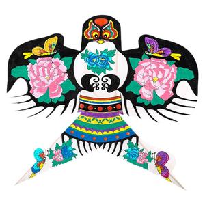 diy风筝材料包自制迷你纸鸢涂鸦填色绘画儿童非遗手工空白风筝