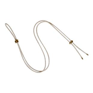 洪菁手作 2.0奶昔白亮闪闪玉石黄金吊坠挂绳八股项链绳男女通用款