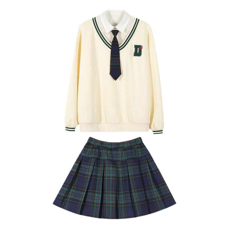 JK裙两件套色彩旋律中学生学院风