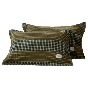 一等品日式枕巾纯棉2025新款一对装100全棉枕头巾防头油纱布垫巾