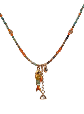 张十六原创设计彩色年年有鱼项链