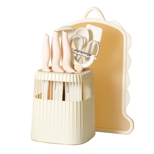 拜格婴儿辅食刀具套装宝宝专用菜刀切菜板儿童工具全套家用组合刀