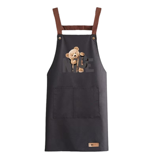 防水防油家用厨房背带围裙时尚韩版成人做饭干活耐脏工作服围腰