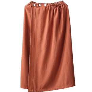 美容院浴裙女长款可穿可裹客袍专用纯棉抹胸浴巾吸水家用夏季浴袍