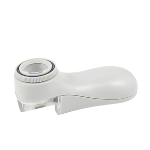 上海沪镜放大镜鞋形带灯带测量工具尺刻8倍高清手持式阅读照布镜