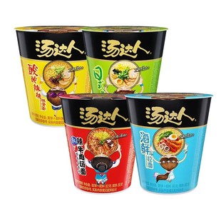 统一汤达人方便面整箱批发泡面桶装夜宵充饥速食食品日式豚骨拉面