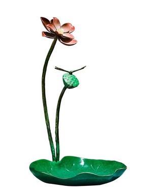 黄铜新中式风创意办公室客厅摆件