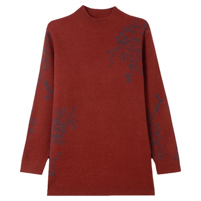 恒源祥半高领羊毛衫女秋冬加厚