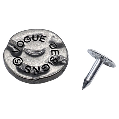 复古凹凸面扣金属摇头扣