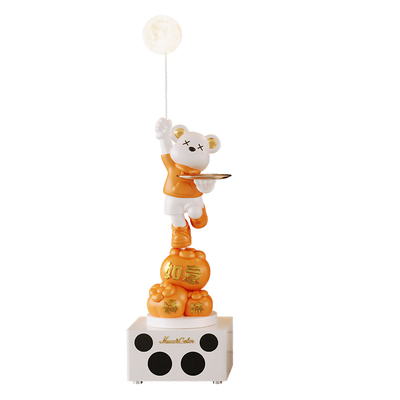 柿柿如意暴力熊K歌落地音箱摆件