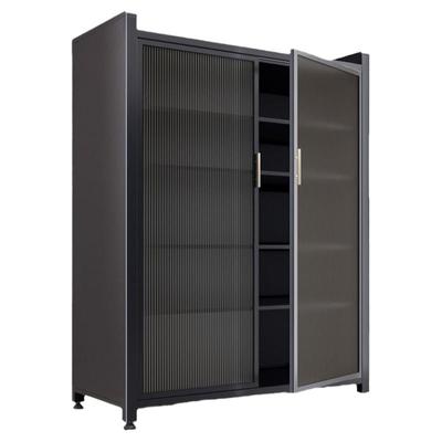 厨房双开门置物柜落地多层多功能家用收纳架橱柜储物柜子餐边柜