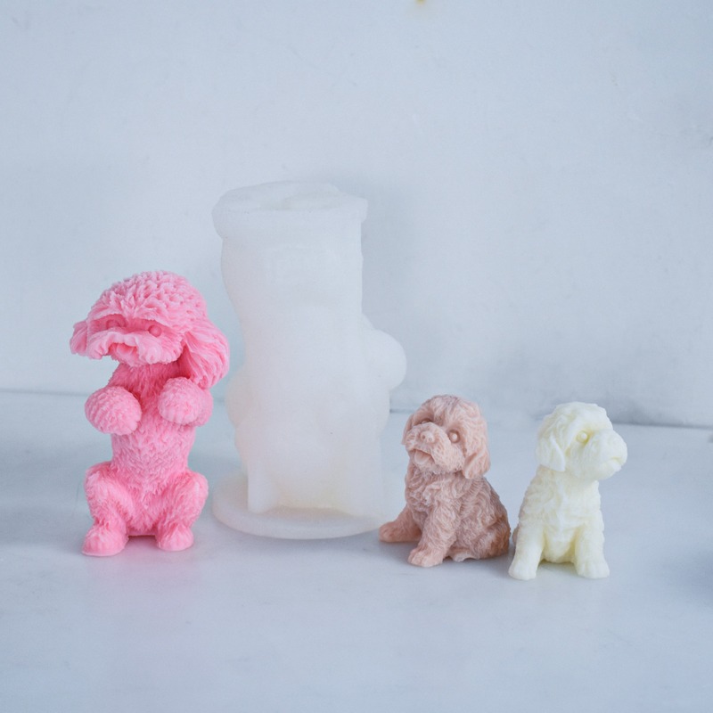 蜡烛香薰模具石膏蜡烛摆件狗模具装饰模具泰硅胶居家迪制作