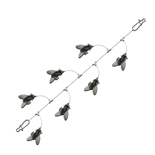 玄鸿苍蝇软饵串钩钓组路亚假饵防缠绕微物钩飞蝇线组马口白条翘嘴