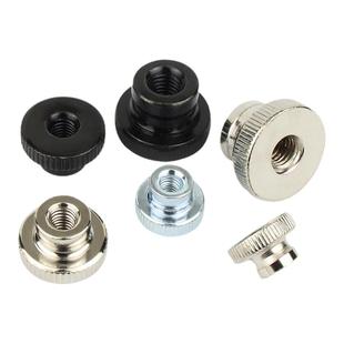 304不锈钢/镀锌/镀镍高头滚花螺母手拧螺帽盲孔通孔广告丝装饰钉