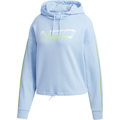 Adidas/阿迪达斯正品NEO女士宽松连帽运动美式复古套头卫衣GL6067