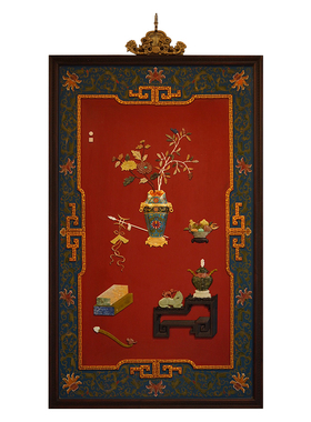 贡匠小叶紫檀宫廷复刻百宝嵌挂屏