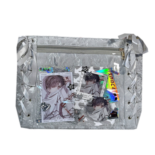 日系丝带蝴蝶结痛包大容量透明托特包二次元单肩手提包jk制服娃包