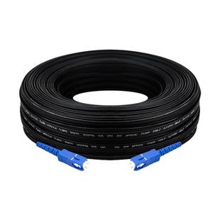 皮线光纤线室外光纤跳线室内家用入户预埋光缆50米100米200米SC-SC延长线工业用成品光纤线 阿卡斯电子