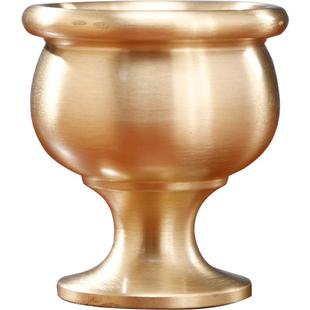 敬神供酒杯关公黄铜酒杯供奉财神爷佛前供具供水杯佛堂佛用圣水杯