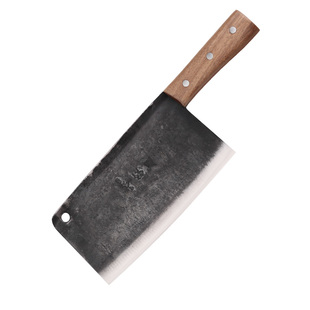 邓家刀锻打高碳钢菜刀夹钢切片刀厨师斩切两用刀大足重庆刀剁龙水