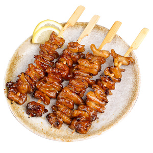 日式碳烤照烧鸡皮串175克5串微甜