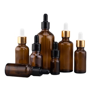 新现货玻璃分装小空瓶5毫升100ML茶色避光滴管便携辅食替换胶头瓶