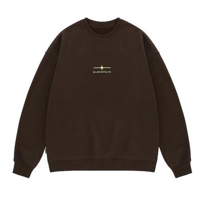 BJHG美式复古幸运星加绒套头卫衣