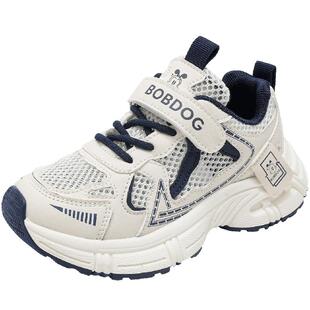 巴布豆童鞋男童运动鞋2026新款夏季网面透气老爹鞋男孩大童跑步鞋