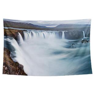 创意伊瓜苏瀑布山水自然景观摄影写真墙布装饰背景布海报挂布挂毯