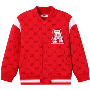 【商场同款】安奈儿童装男童外套秋棒球服AB415501