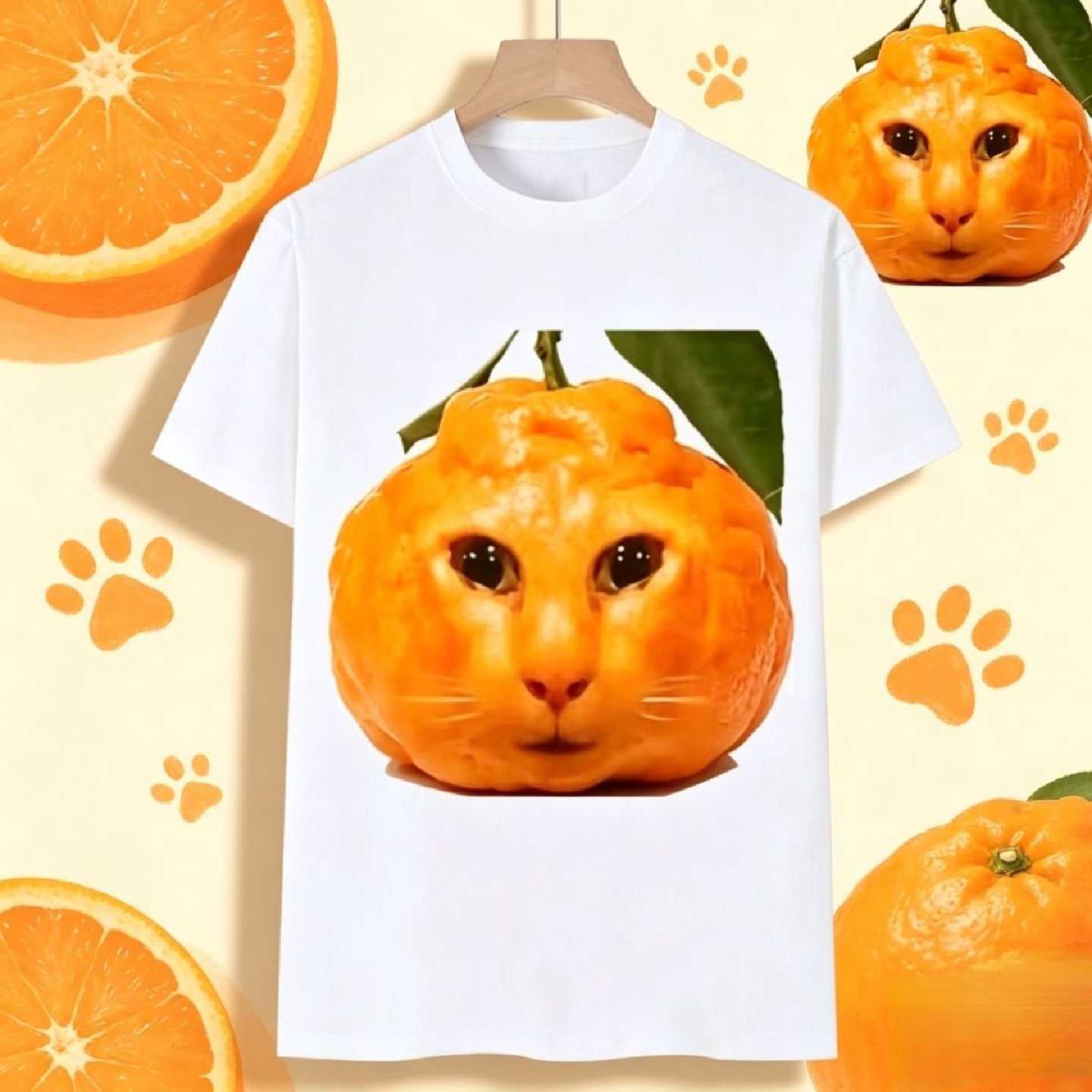 丑橘世界上倒数第一可爱的猫表情包男女学生短袖T恤上衣夏季新款