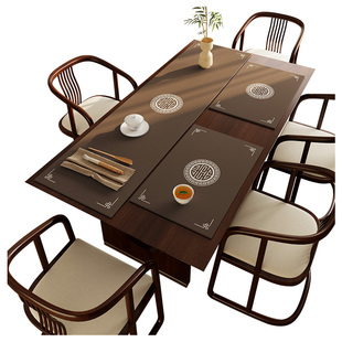 新中式中古风茶桌垫桌旗茶台垫布吸水禅意茶席茶垫防水长条茶桌布