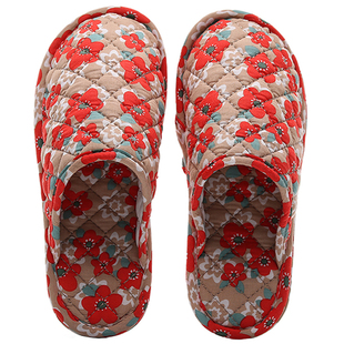 情侣包脚秋冬季居家室内静音纯棉布底软底不伤实木地板拖鞋布男女