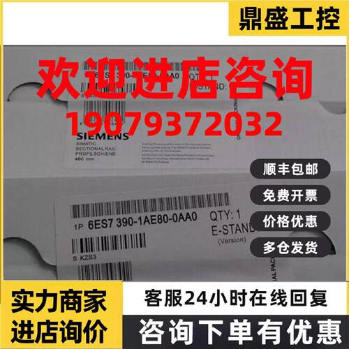 议价6ES73901AE800AA0 轨道 S7-300 现货6ES7390-1AE80-0AA0