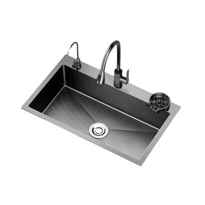 厨房洗菜盆大单槽SUS304不锈钢水槽台下洗碗槽家用加厚洗菜池水池