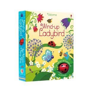 【自营】发条小瓢虫 Wind-up Ladybird 轨道书 英文绘本儿童益智游戏纸板书 Usborne 跑跑乐互动玩具童书 Wind up Bus同系列