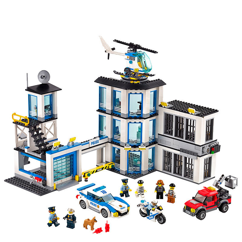 城市系列消防警察拼装积木益智