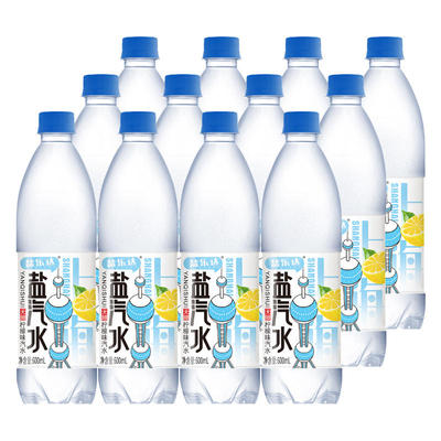 盐汽水饮料柠檬味汽水600ml大瓶装夏季饮品解渴上海风味整箱批发
